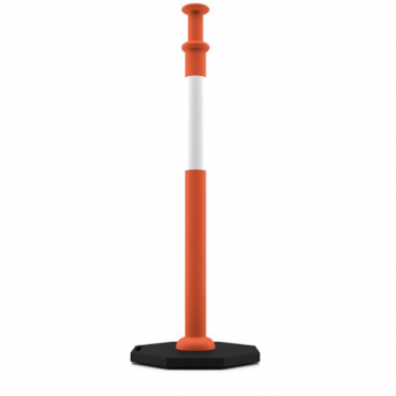 45" H Traffic Safety Delineator in Traffic Safety Orange Color with Reflective White - QTY:5